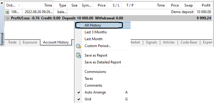 Show all account history in MT4_2